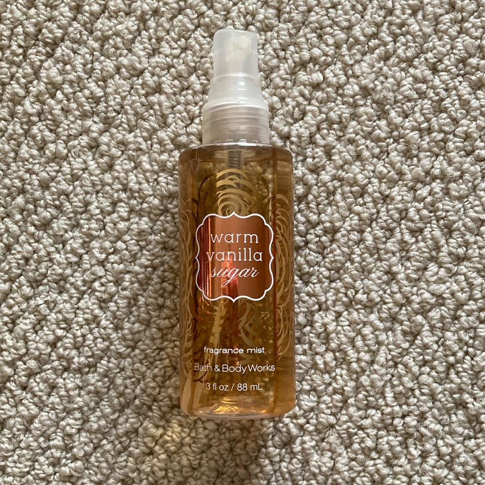 Bath & Body Works Warm Vanilla Sugar Fragrance Mist 3 fl oz 85% Full No Cap